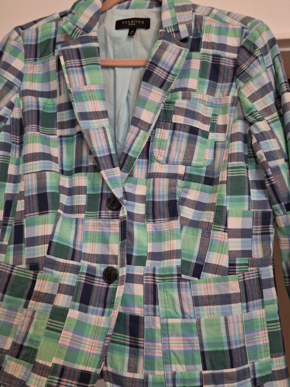 Talbots Green Plaid Women’s Blazer - Picture 2 of 6